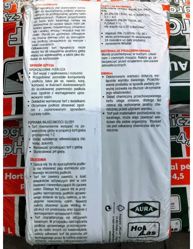 Podłoże Torf kwaśny 3,5-4,5  80l