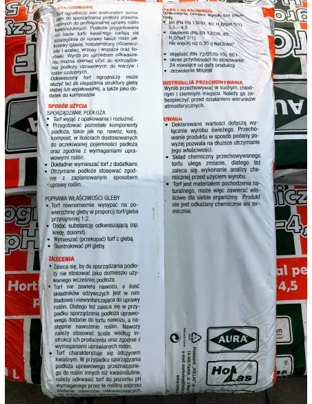 Podłoże Torf kwaśny 3,5-4,5  80l