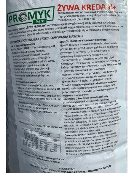 WAPNO - ŻYWA KREDA 25KG