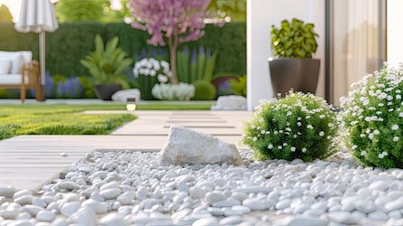 Kamień Thassos w aranżacjach ogrodowych – zastosowanie i inspiracje